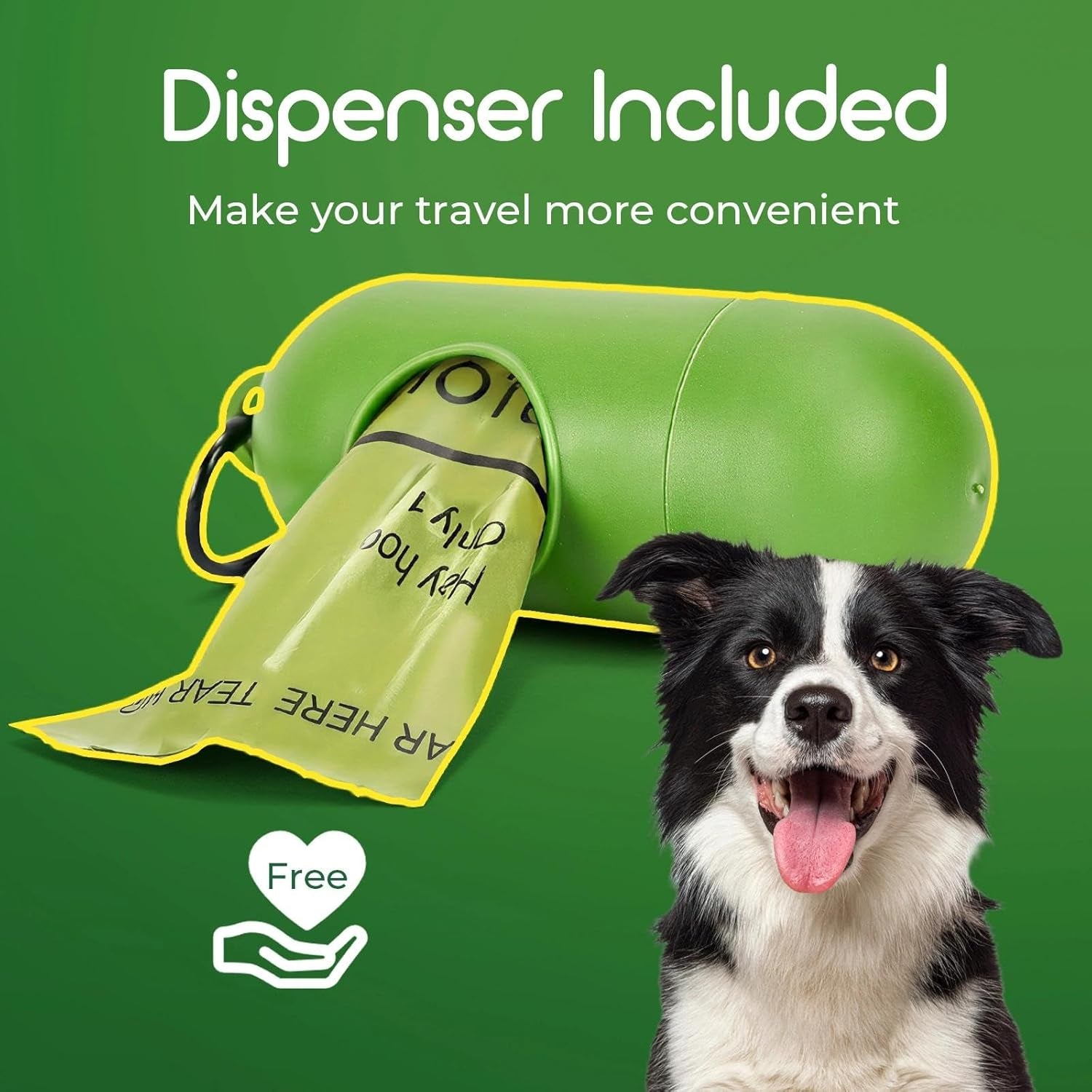 Biodegradable Dog Poop Bags 150 Count 10 Rolls with Dispenser, Thicken and Leak Proof Poop Bag Holders for Leashes(Scented)